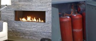 Газовый камин на пропане