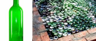 пол в бане, сделанный из стеклянных бутылок будет в полной мере отвечать всем требованиям